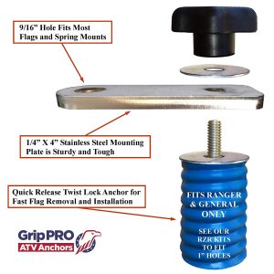 Whip Mount / Flag Mount Quick Release - Ranger/General - Image 3