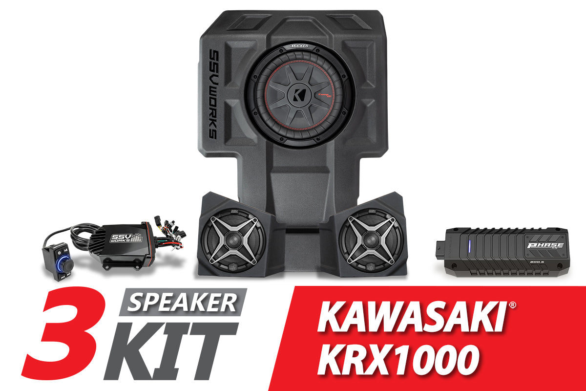 2020-2023 Kawasaki KRX1000 2-Seater 3-Speaker SSV Works Audio-Kit