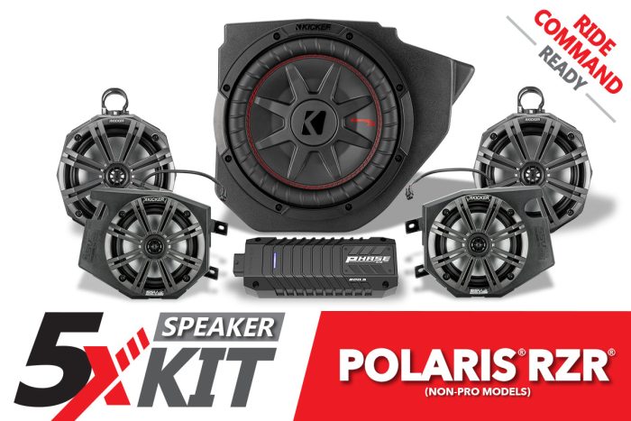 2014-2023 Polaris RZR Phase X Kicker 5-Speaker Plug-&-Play System for Ride Command