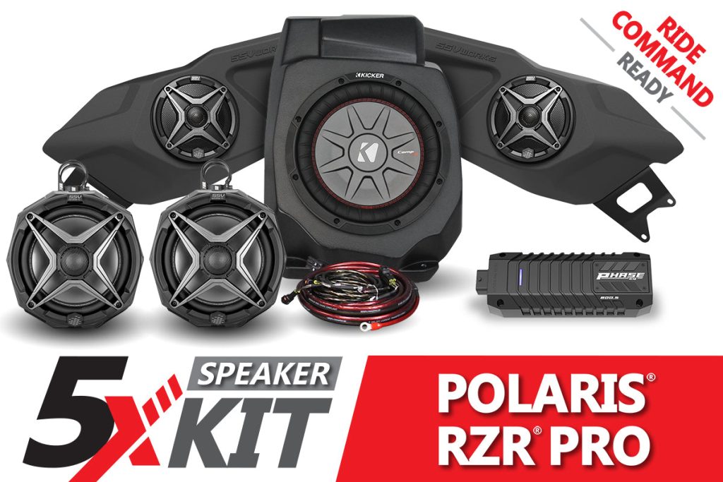 2020-2023 Polaris RZR Pro Phase X SSV 5-Speaker Plug-&-Play System for Ride Command